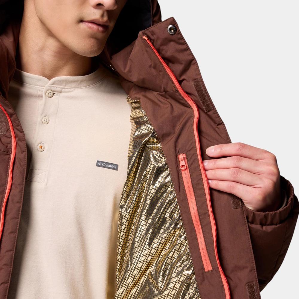 Mužský bunda Columbia Landroamer Hooded Puffer 2088081256 - hnedé