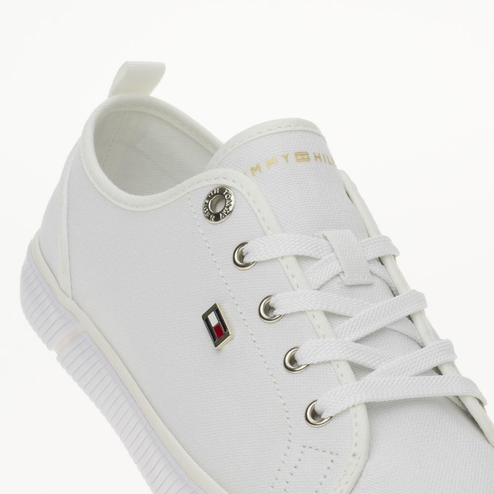Topánky Tommy Hilfiger Vulc Canvas FW0FW08063-YBS - biele