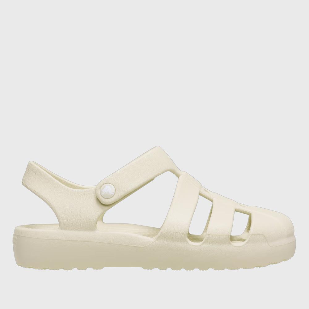 Detské sandále Crocs Classic Fisherman Sandal 210626-0LH - béžové