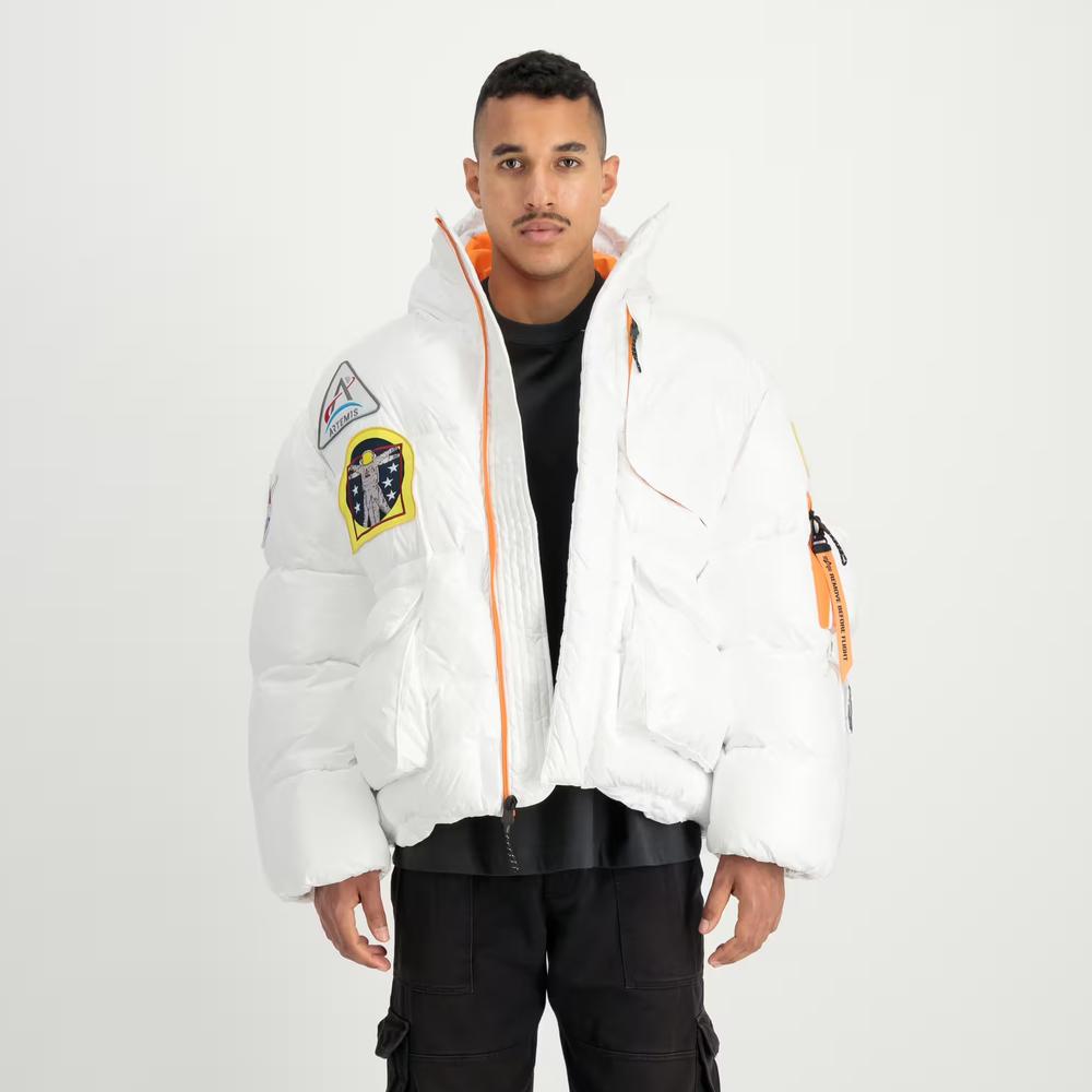 Bunda Alpha Industries Nasa Puffer Artemis 14813609 - biele