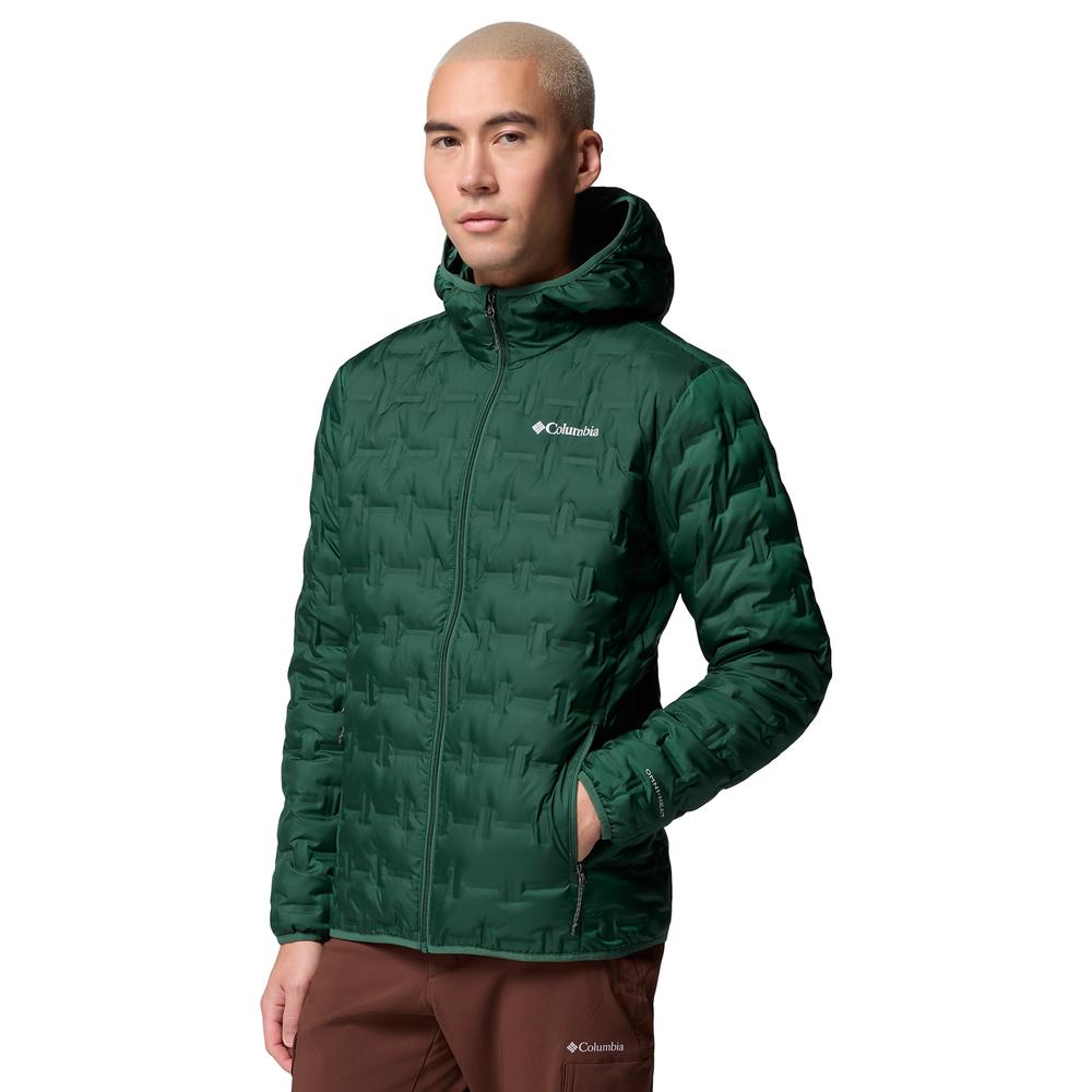 Mužský bunda Columbia Delta Ridge II Down Hooded 2086222375 - zelené