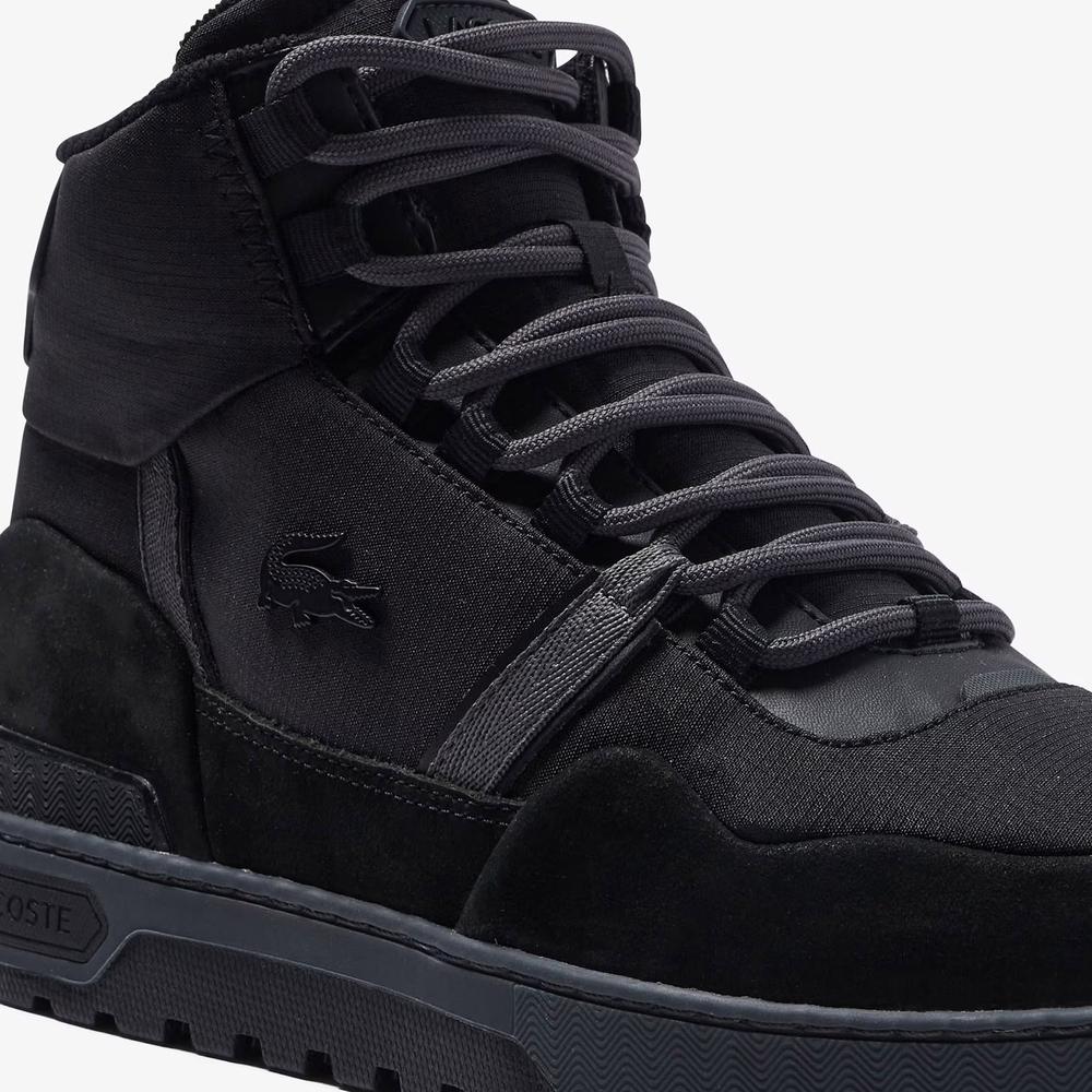 Topánky Lacoste T-Clip Winter Mid Textile and Leather Trainers 744SMA0065-237 - čierne