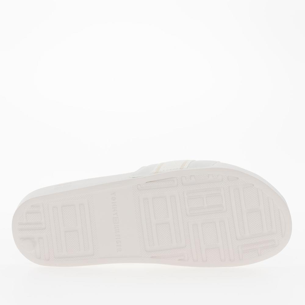 Klapky Tommy Hilfiger Poolside With Webbing Slide FW0FW08529-YBL - biele
