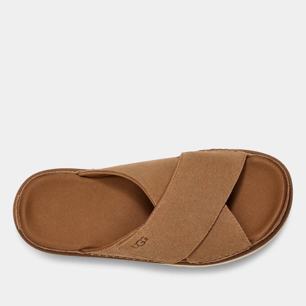 Klapky Ugg Goldenstar Cross Slide 1137910-CHE - hnedé