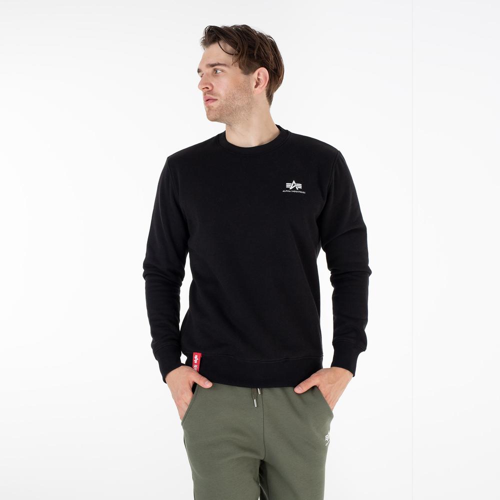 Blúza Alpha Industries Basic Sweater Small Logo 18830703 - čierne