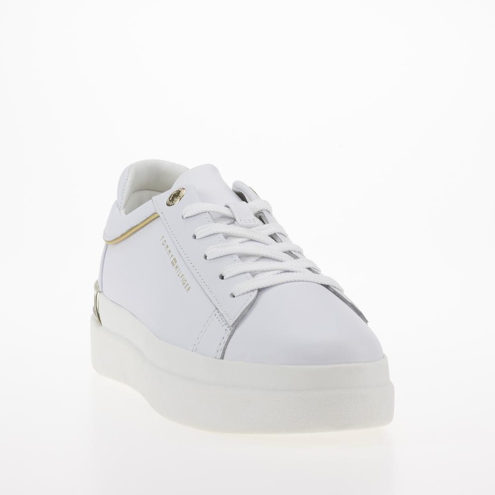 Topánky Tommy Hilfiger Lux Metallic Cupsole FW0FW07030-YBS - biele