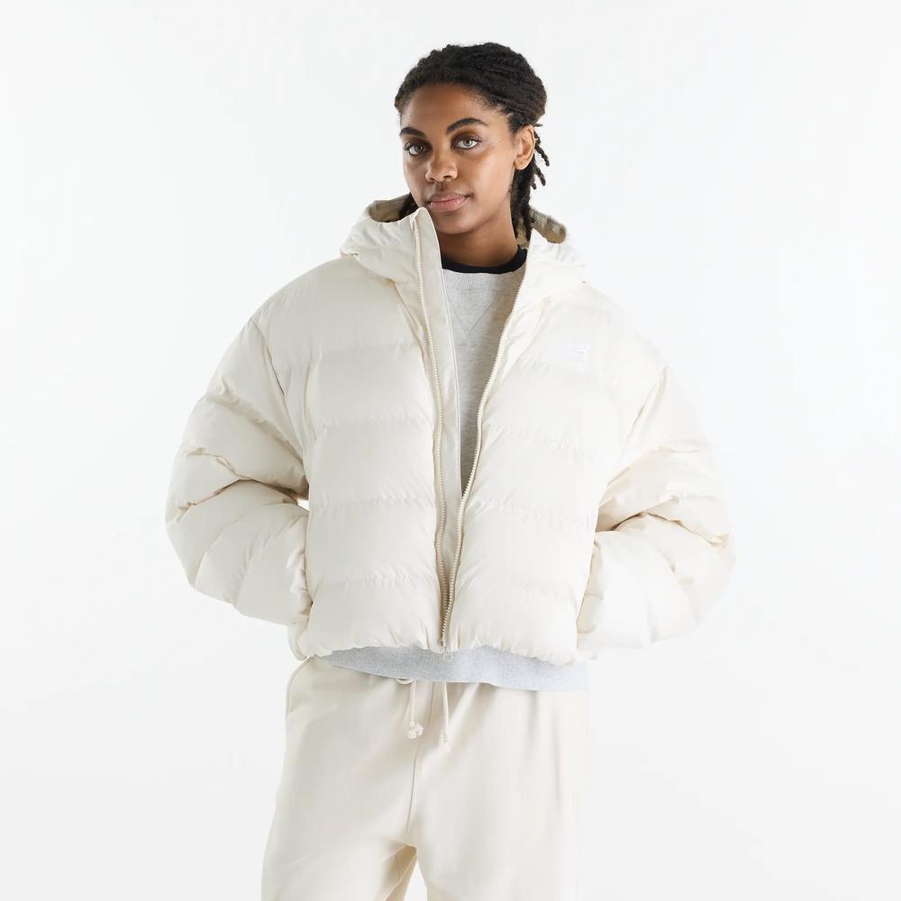 Dámská bunda New Balance Boston Puffer WJ62V5SNLIN - béžové