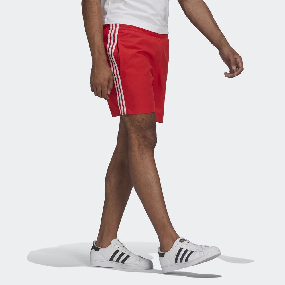 Šortky adidas Original Adicolor Classics 3-Stripes Swim HF2120 - červené