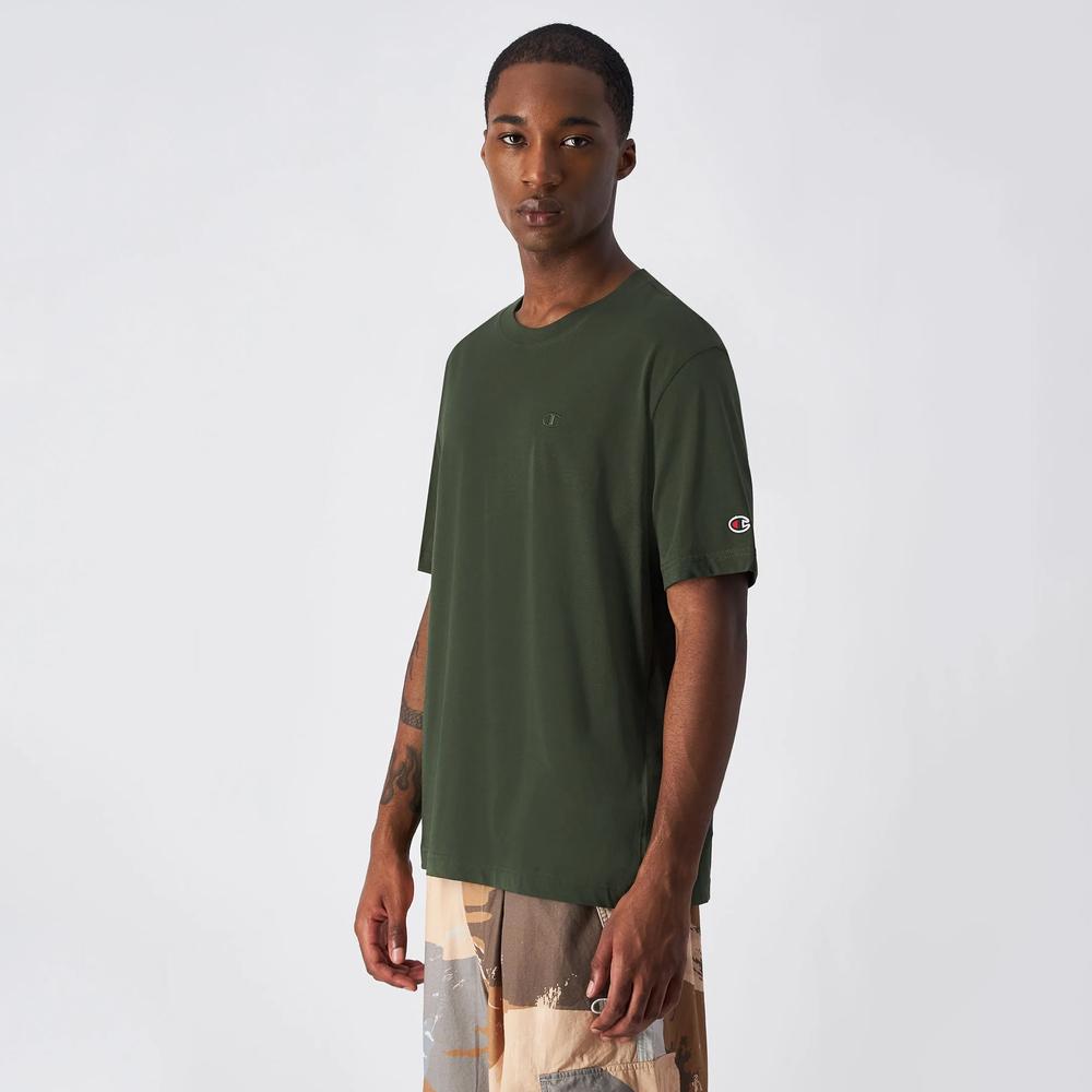 Tričko Champion Tonal Logo Crewneck 220278-GS508 - zelené