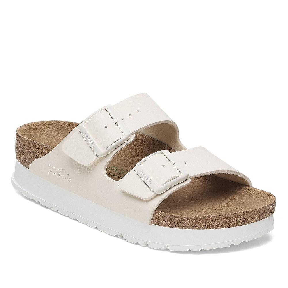 Dámske klapky Birkenstock Arizona PAP Flex Platform 1029127 - béžové