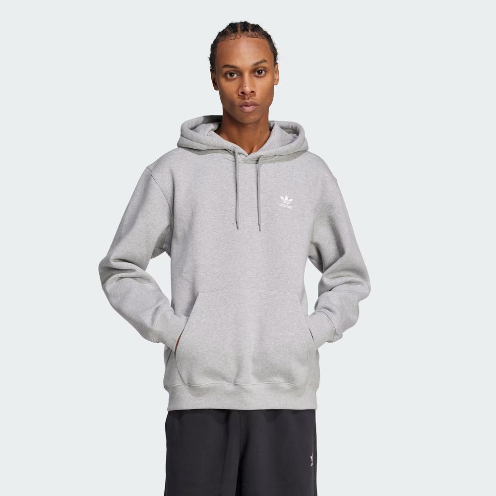Blúza pánske adidas Originals Trefoil Essentials Loose Hoodie JV6057 - šedý