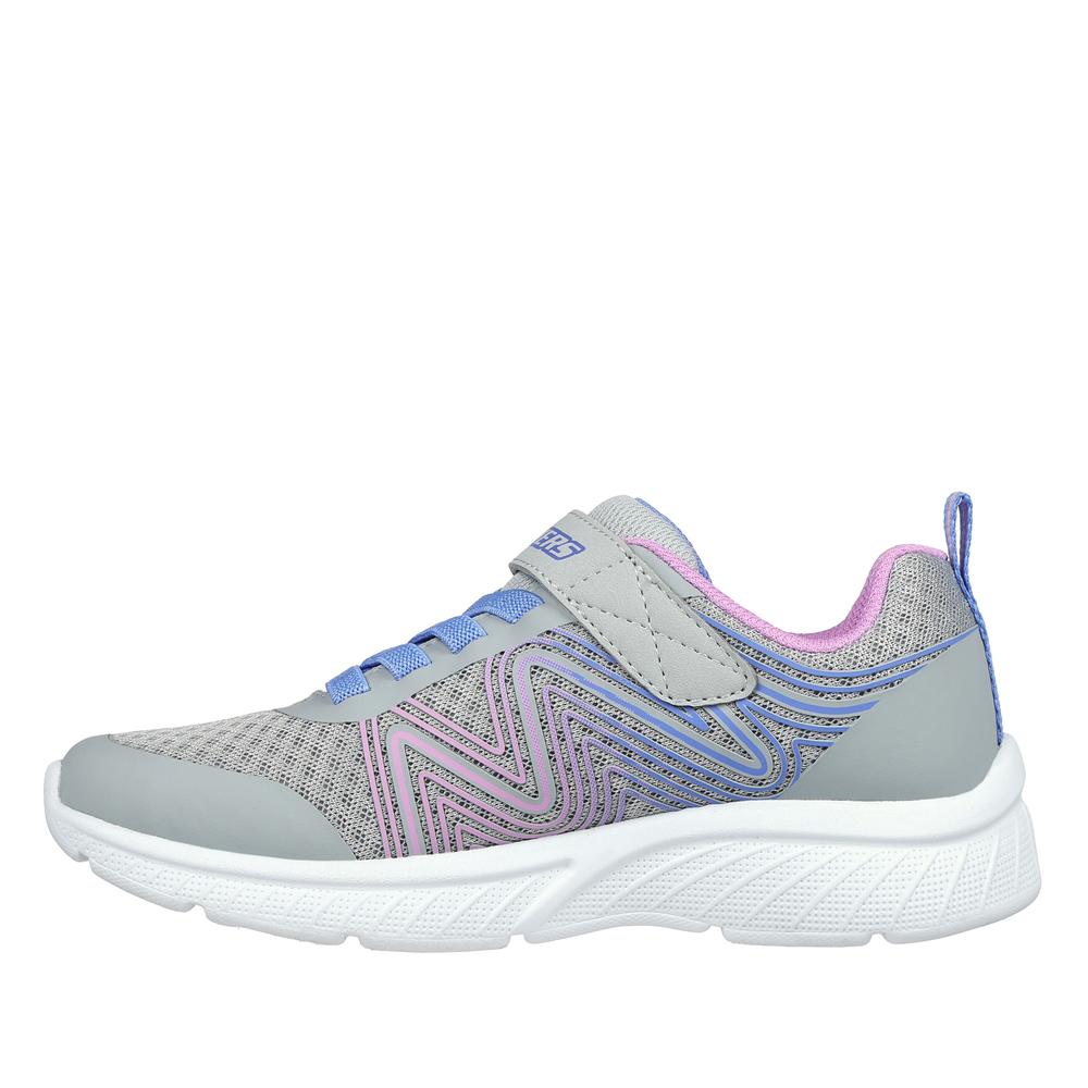 Detské topánky Skechers Microspec Plus Swirl Sweet 303535LGYMT - šedý