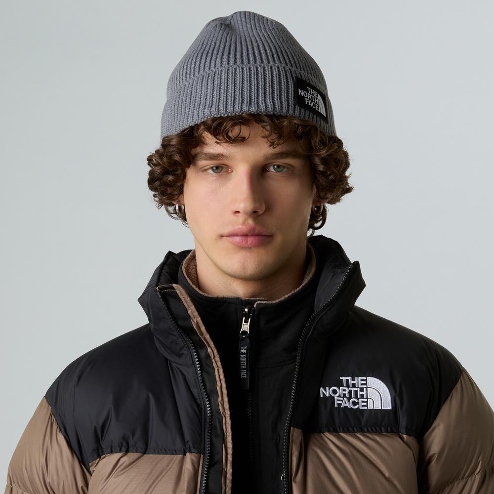 Zimná čiapka unisex The North Face Logo Box Beanie 0A8CHEDYY1 - šedý