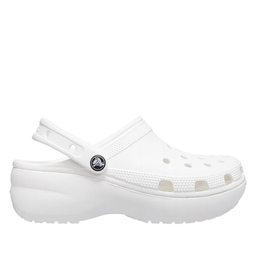 Klapky dámske Crocs Classic Platform Clog 206750-100 - biele