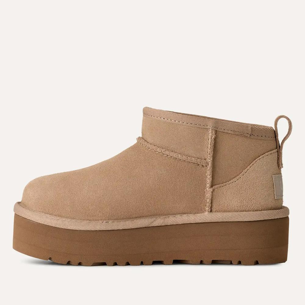 Detské topánky Ugg Classic Ultra Mini Platform 1157791K-SAN - béžové