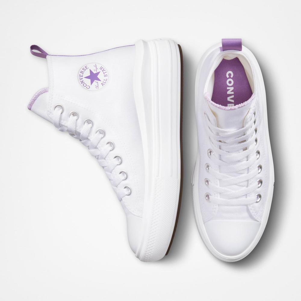 Topánky Converse Chuck Taylor All Star Move Platform A03667C - biele