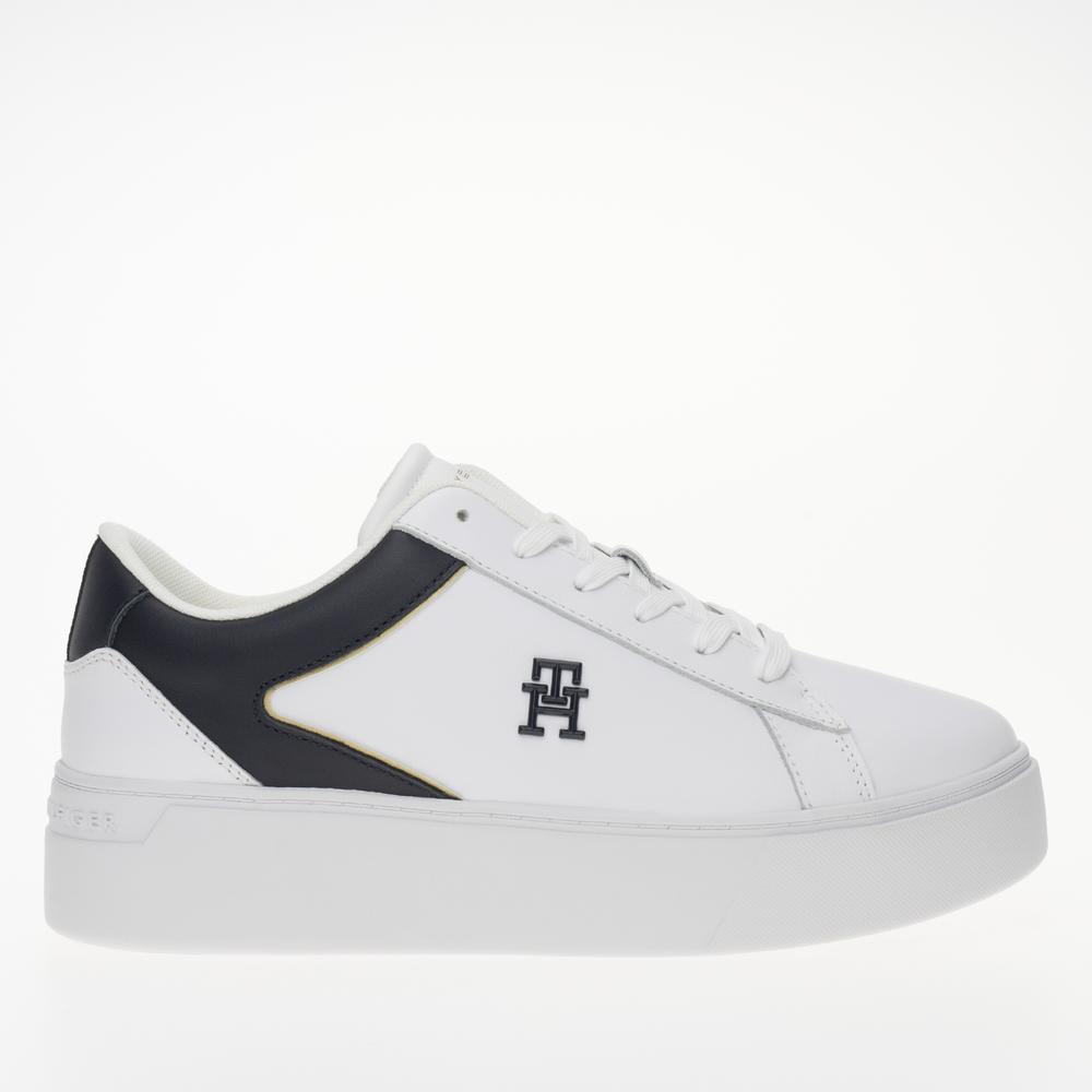 Topánky Tommy Hilfiger Platform Court FW0FW07910-0K5 - biele