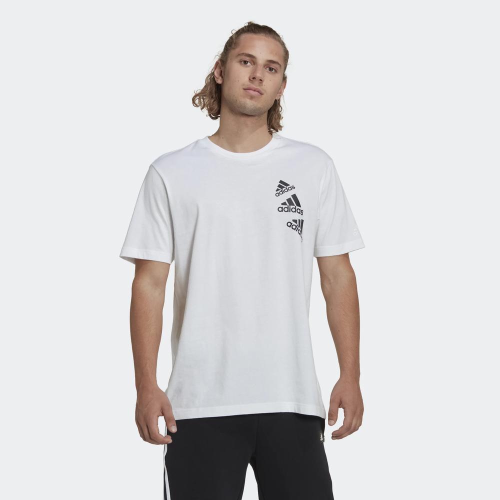 Tričko adidas Essentials BrandLove HL9386 - biele