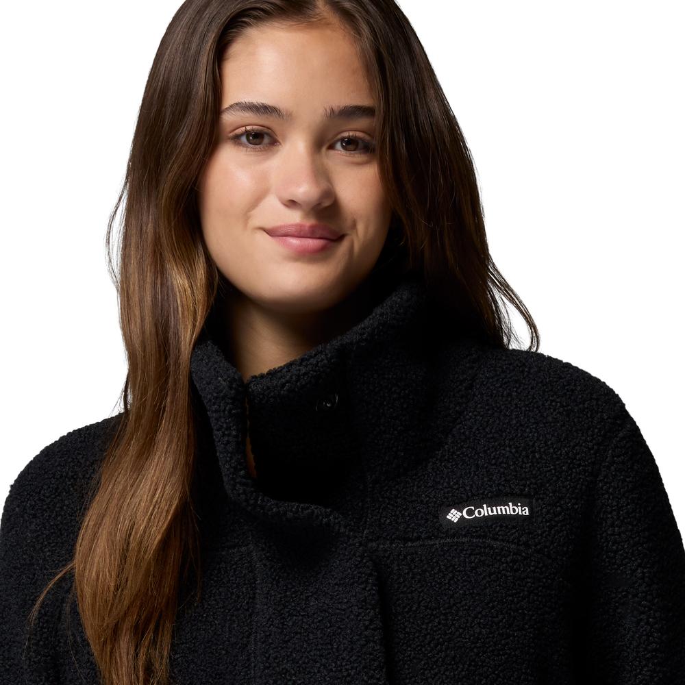 Dámská bunda Columbia Panorama Lon Sherpa Fleece 1862582010 - čierne
