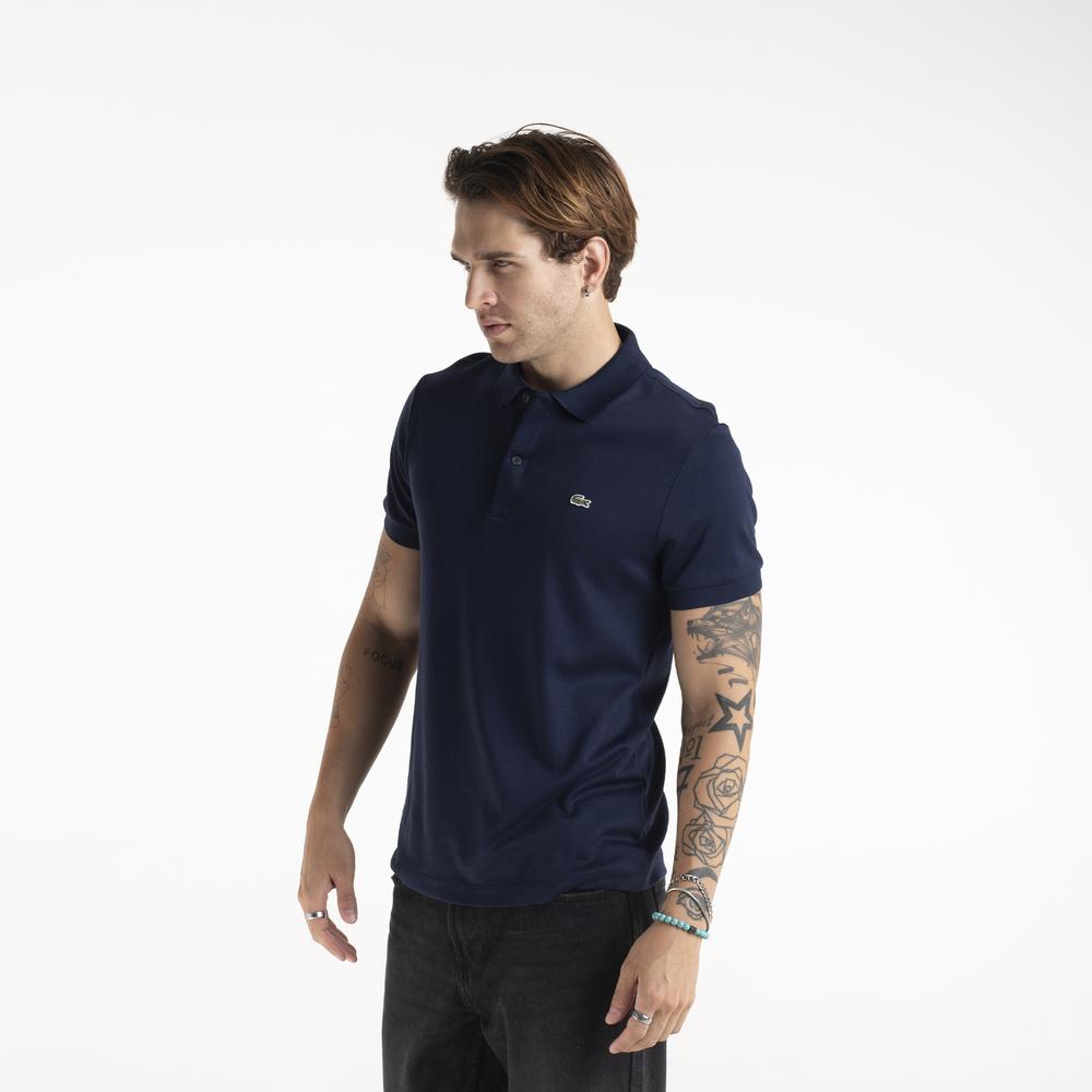 Tričko Lacoste Cotton Shirt Regular Fit DH2050-166 - tmavomodré