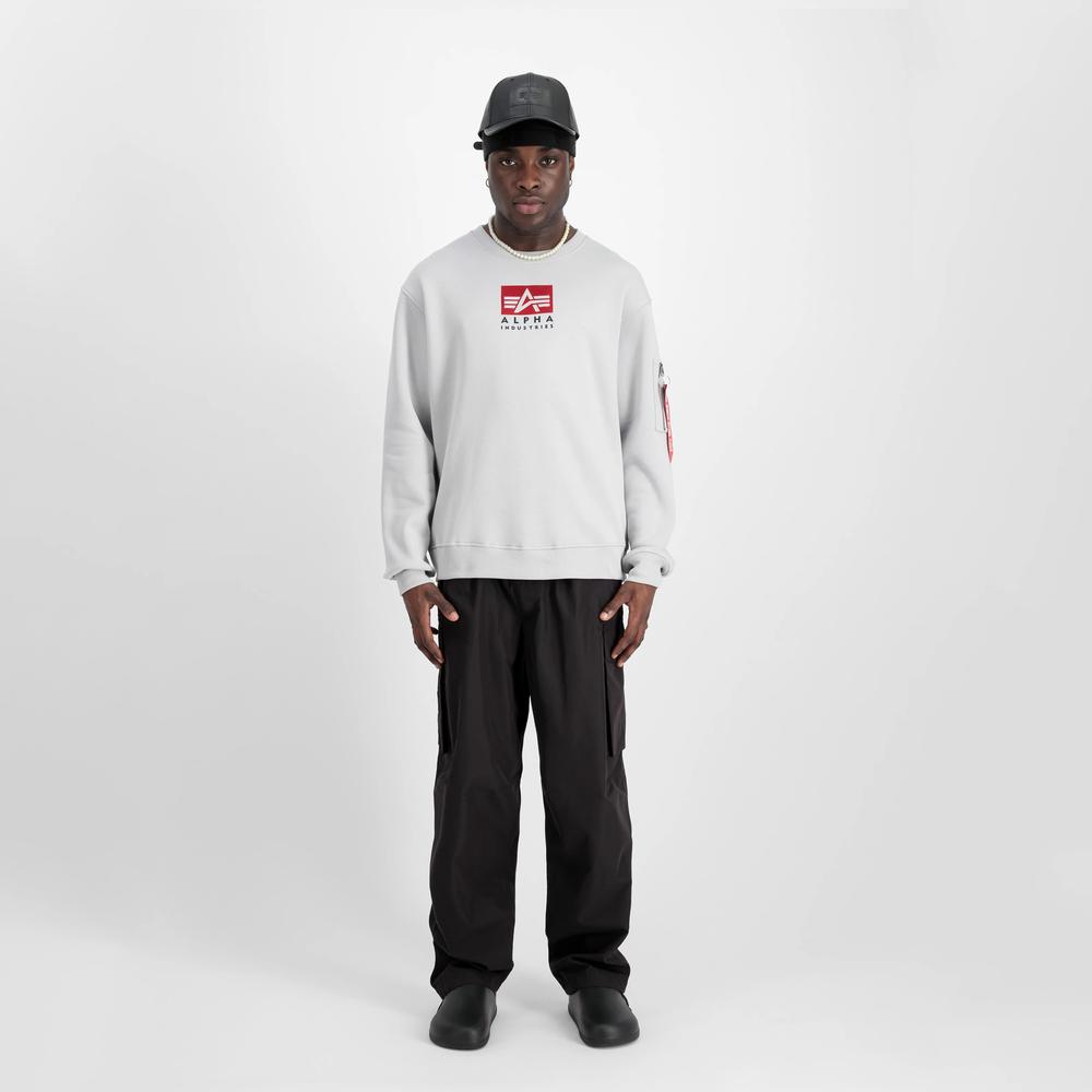 Blúza Alpha Industries Satin Logo Sweater 148311666 - biele