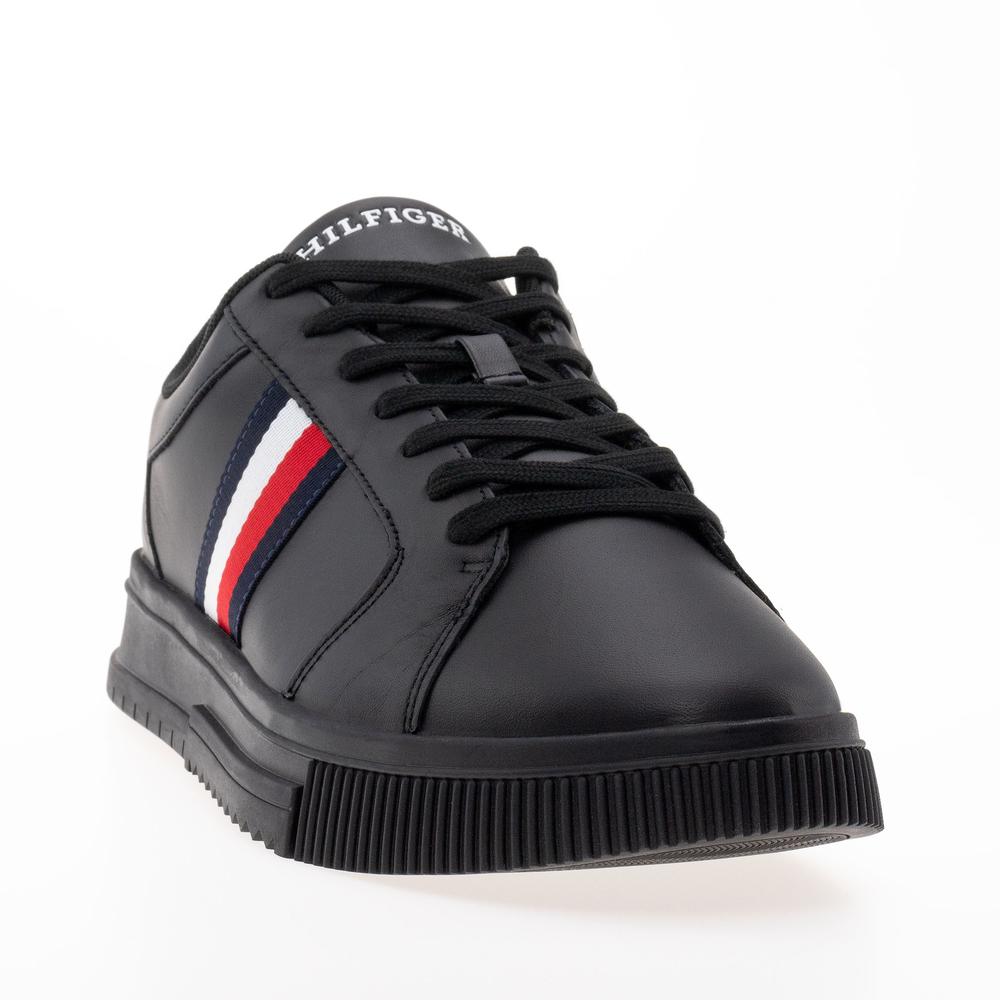 Topánky Tommy Hilfiger Supercup Stripes Leather Ess FM0FM04895-BDS - čierne