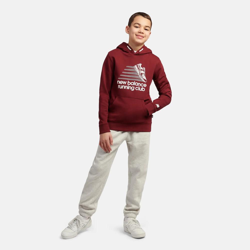 Dětské mikina New Balance LAKB0347MHB - bordóvé