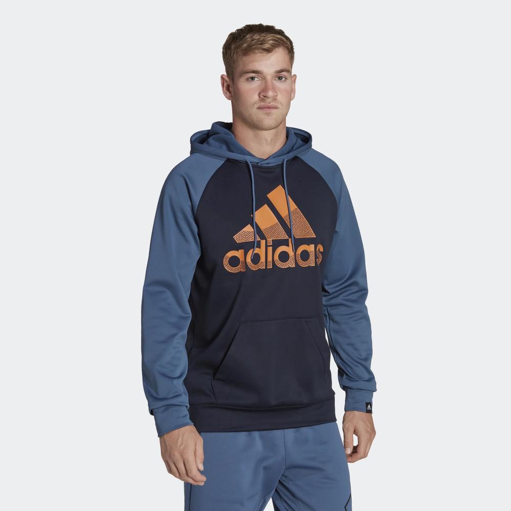 Blúza adidas Aeroready Game And Go Big Logo Hoodie HK9827 - tmavomodré