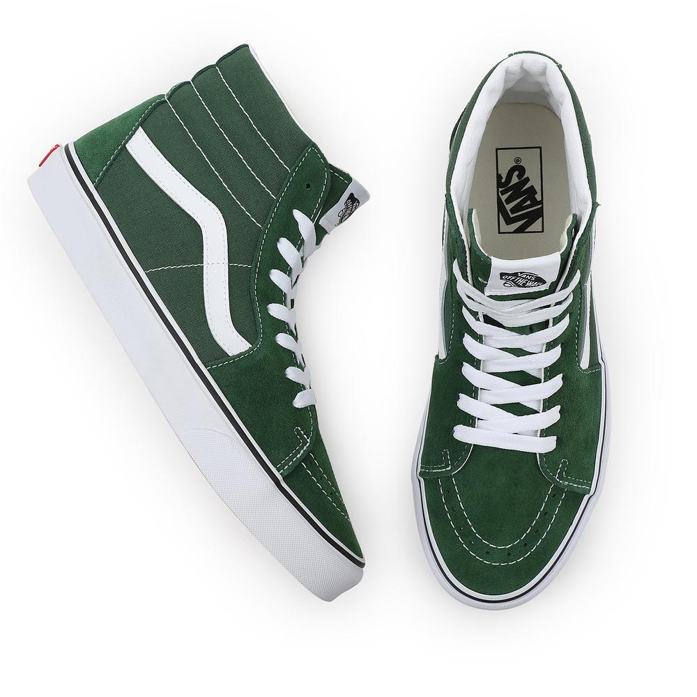 Topánky Vans Color Theory Classics Sk8-Hi VN0005U96QU1 - zelené
