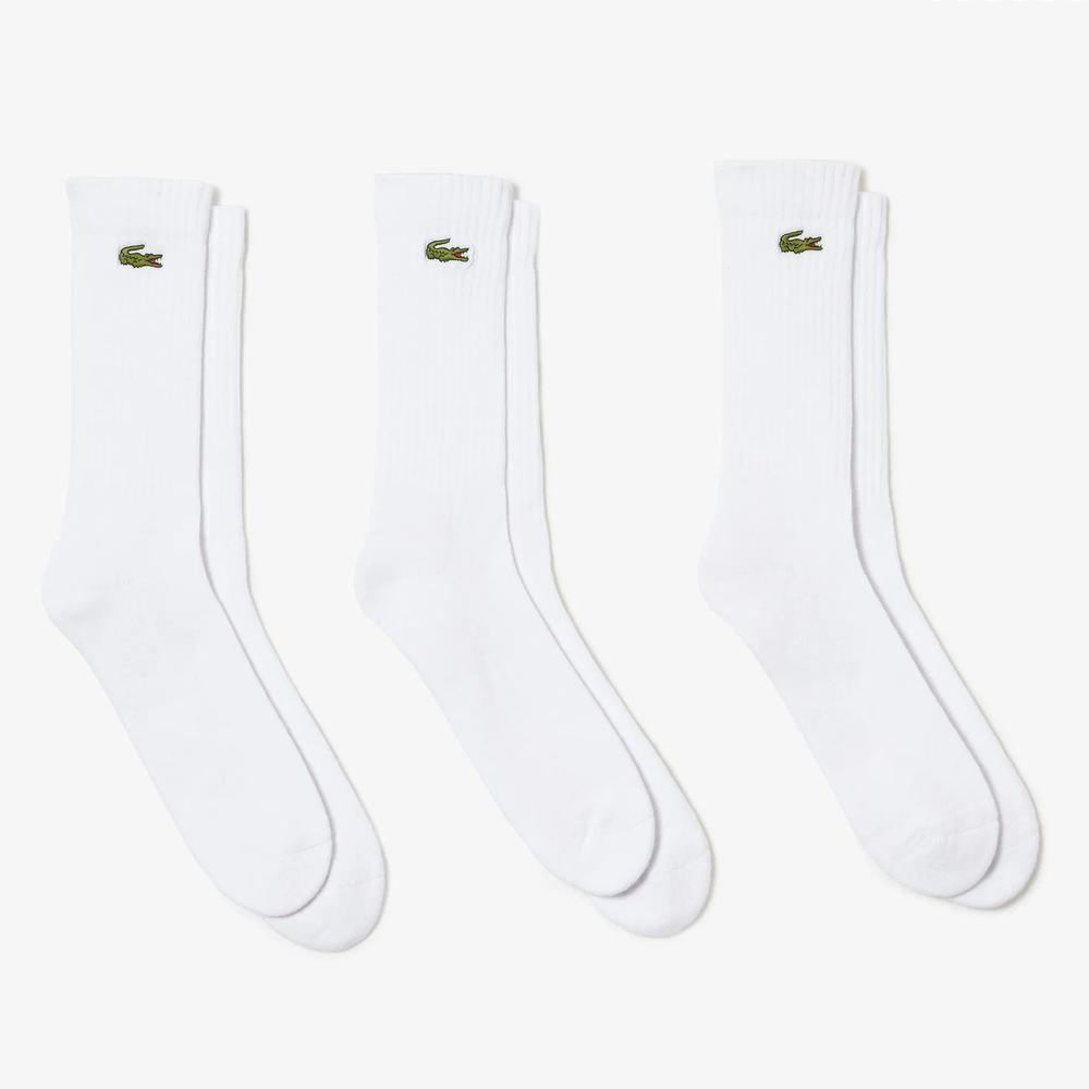 Ponožky unisex 3-pack Lacoste RA4182-Z92 – biele