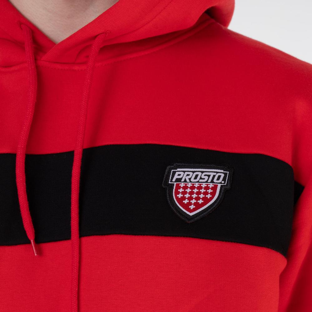 Blúza Prosto Klasyk Hoodie KL232MSWE2094 - červené