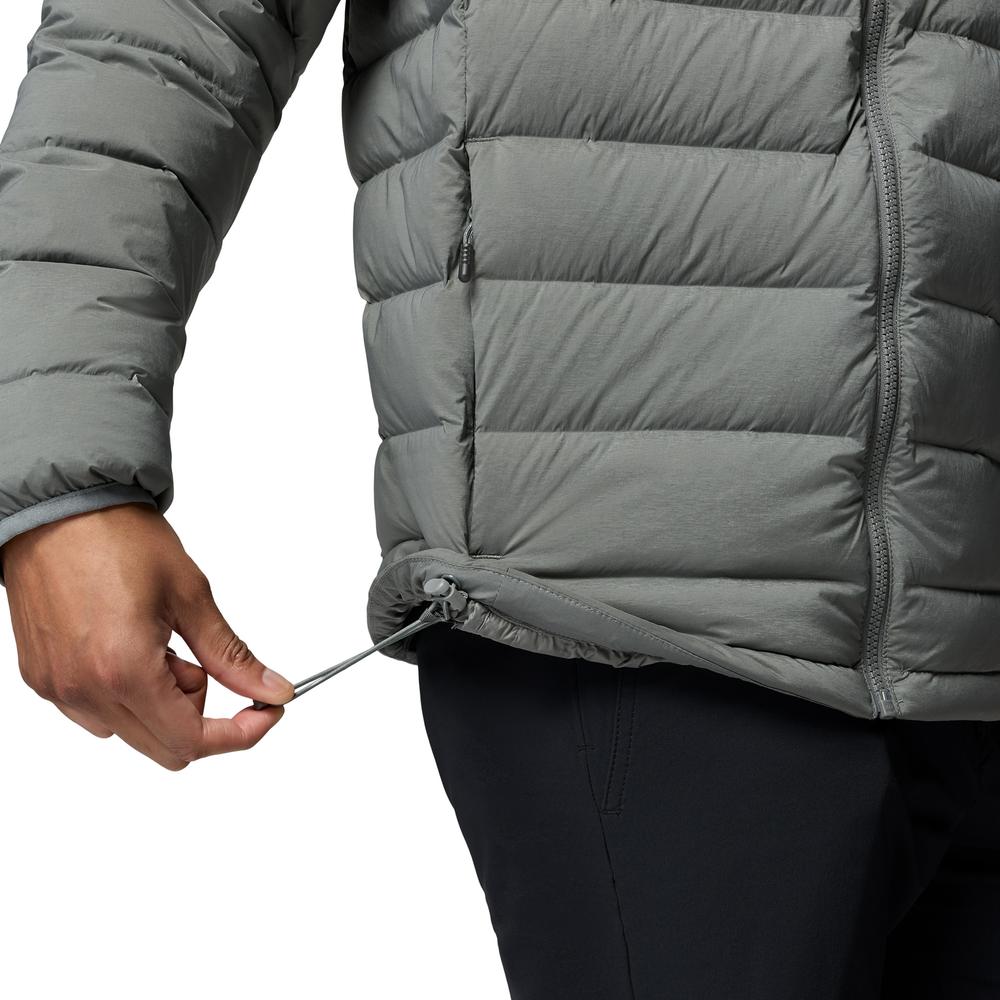 Mužský bunda Columbia Peak Down Hooded 2133972342 - šedý