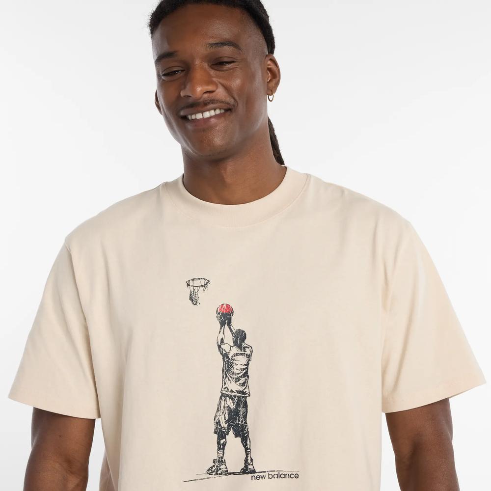 Pánske tričko New Balance MT53611BIS - béžové