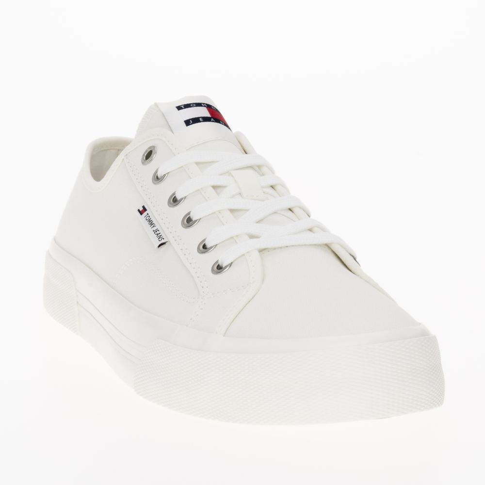 Topánky Tommy Hilfiger Lace-Up Canvas EM0EM01365-YBL - biele