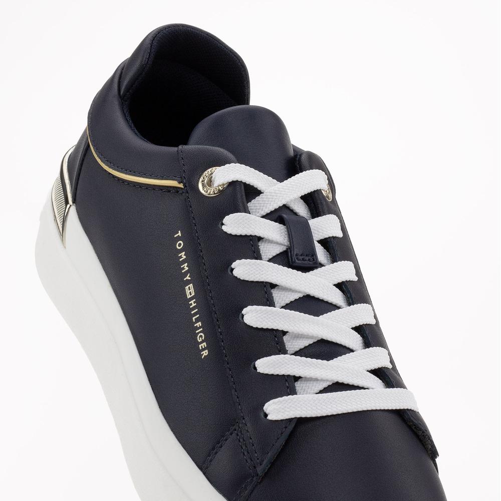 Topánky Tommy Hilfiger Lux Metallic Cupsole FW0FW07030-DW6 - tmavomodré