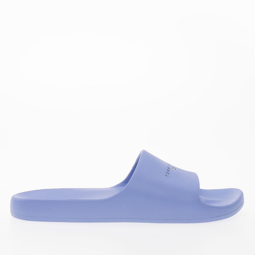 Klapky Tommy Jeans Printed PU Pool EN0EN02693-C3S - modré