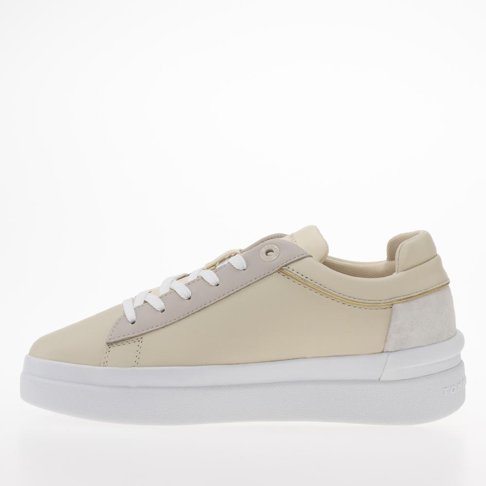 Topánky Tommy Hilfiger Corp Webbing Court Sneaker FW0FW07387-AA8 - béžové