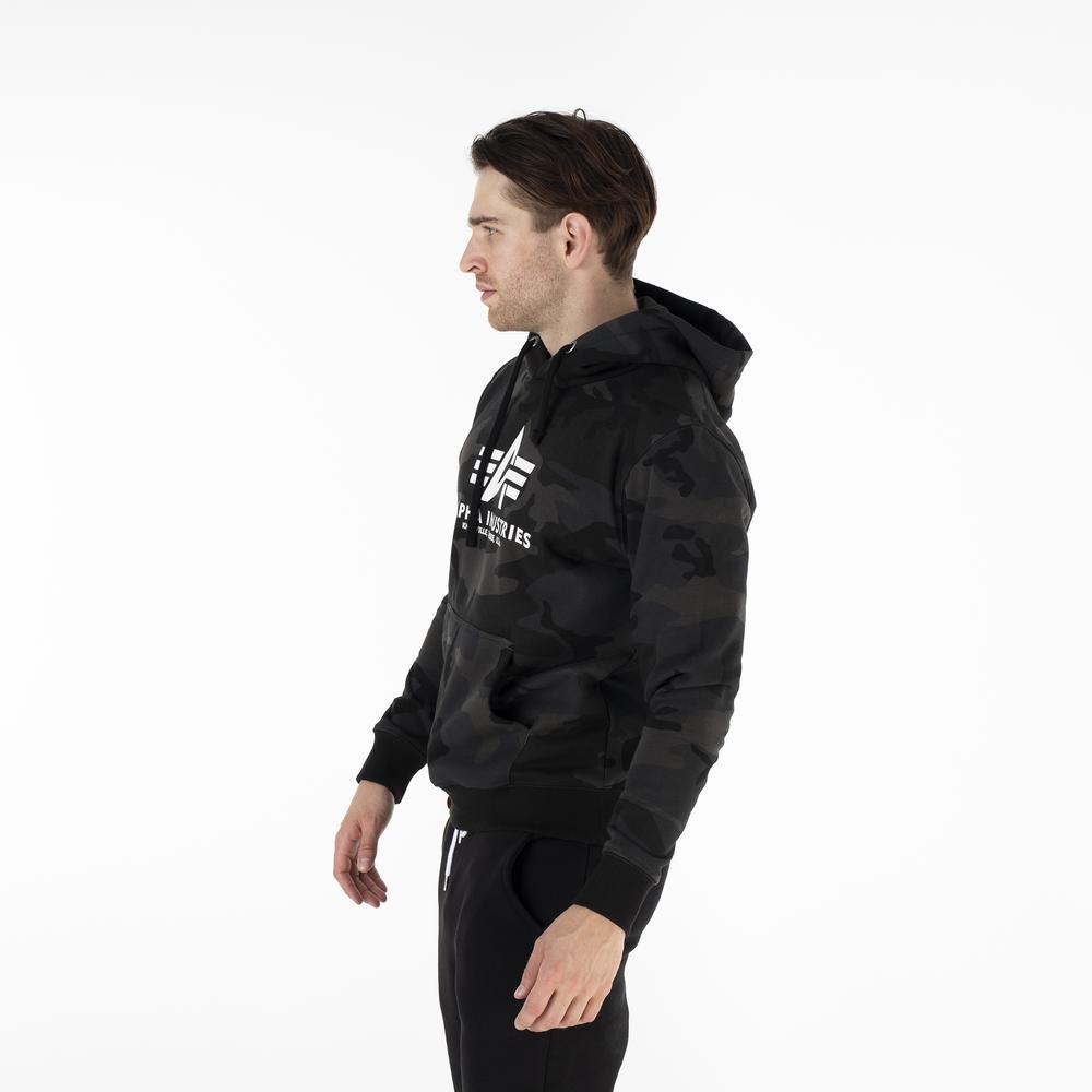 Blúza Alpha Industries Basic Hoody Camo 178312C125 - šedý