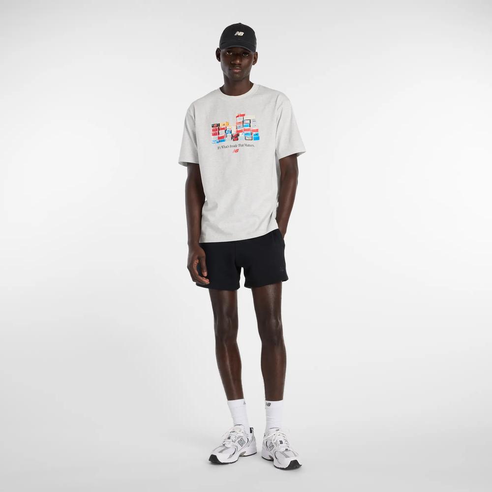 Pánske tričko New Balance MT61H0DXAHH - šedý