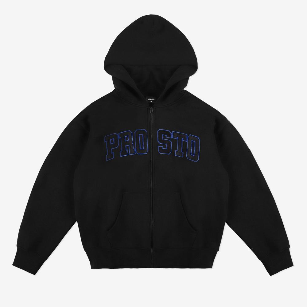 Pánske blúza Prosto Zip Hoodie Axel KL251MSWE2181 - čierne