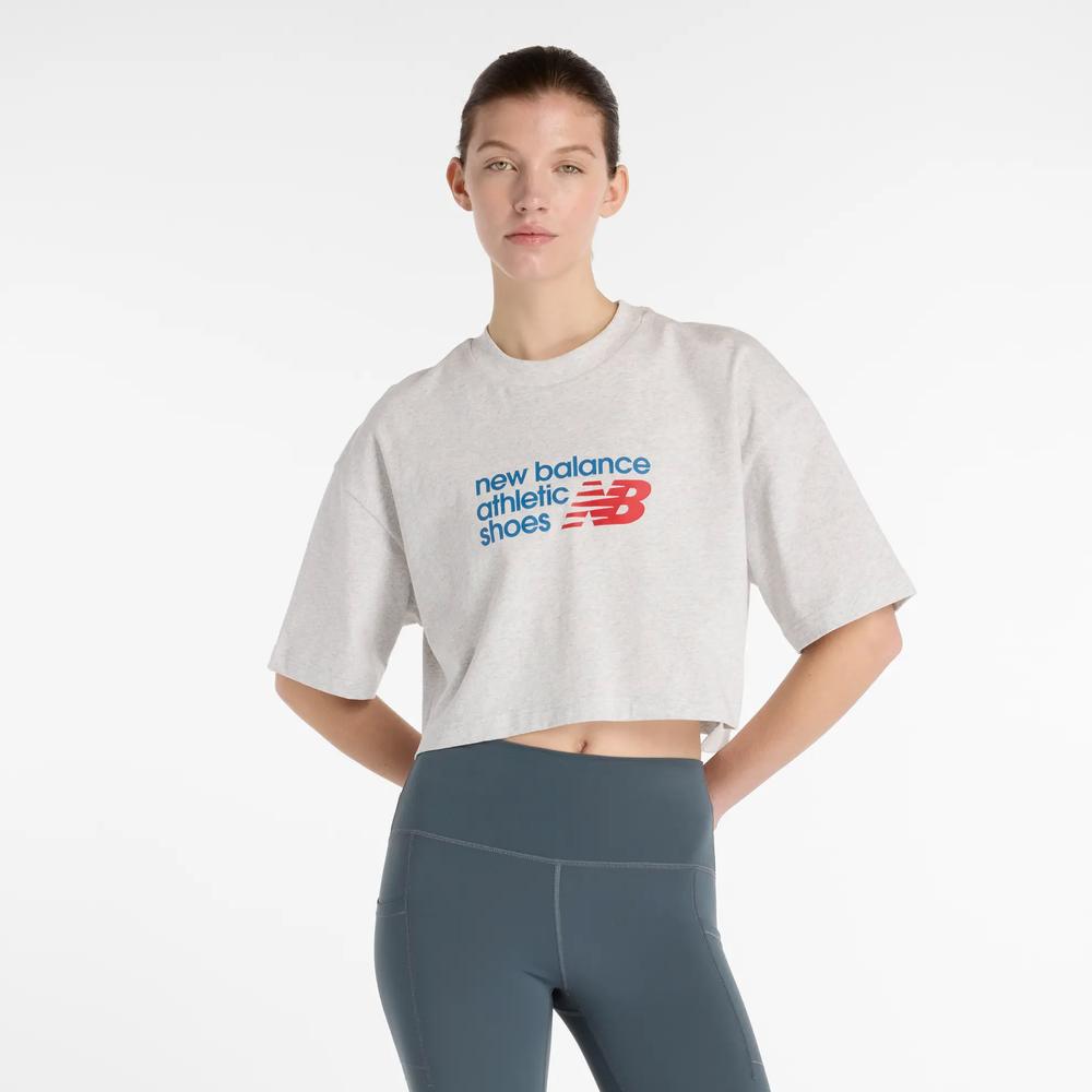 Dámske tričko New Balance WT51908AHH - šedý