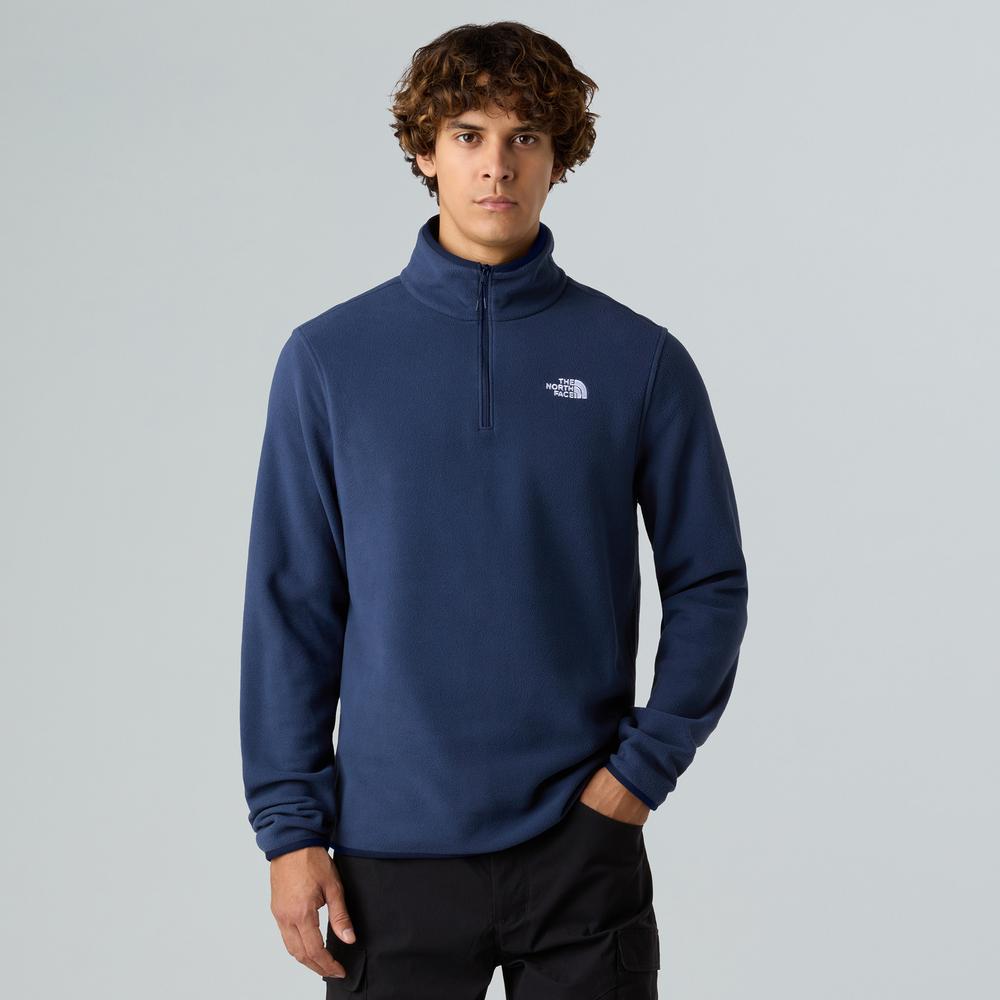 Blúza pánske The North Face Glacier 1/4 Zip Fleece 0A8D0Q8K21 - tmavomodré