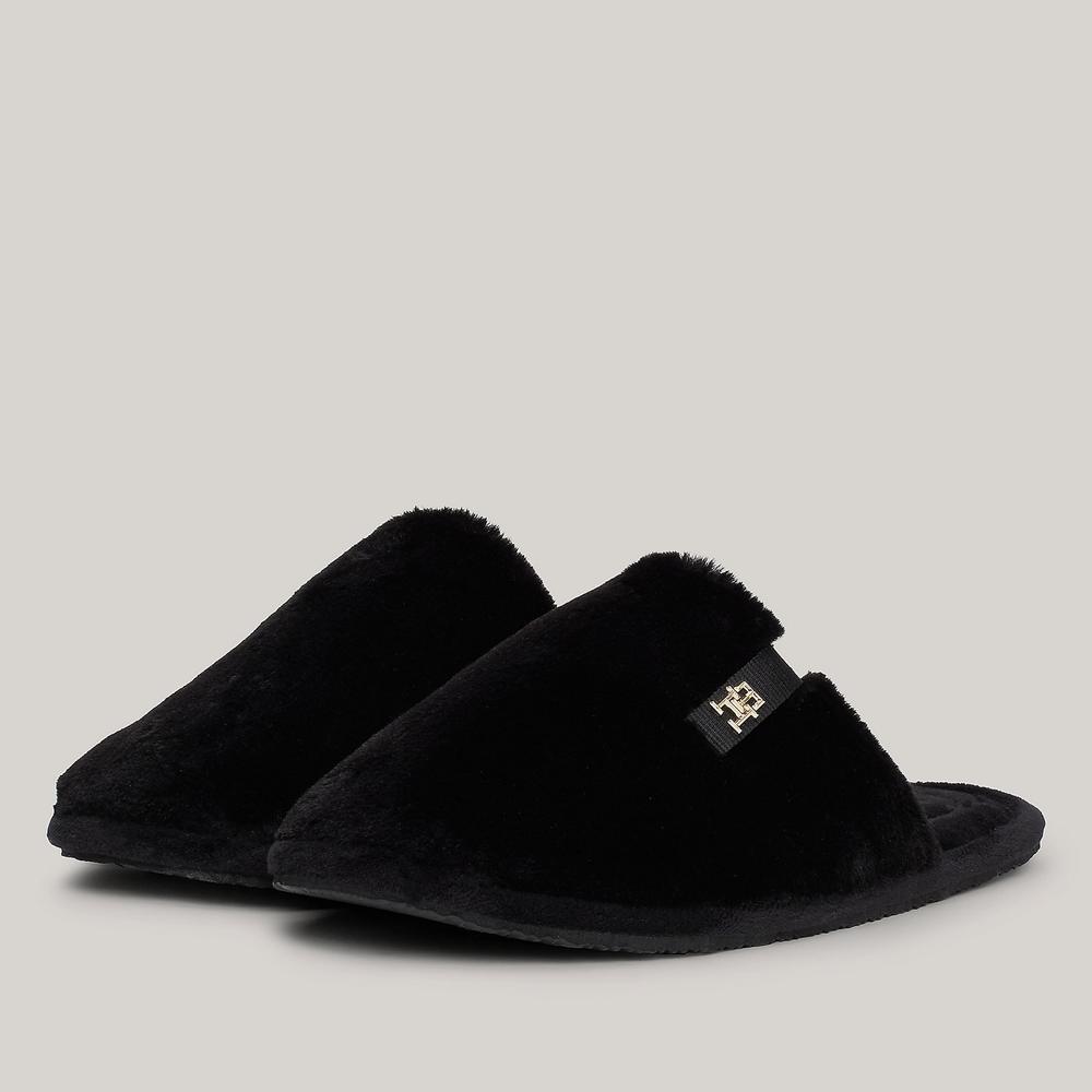 Klapky Tommy Hilfiger Comfort Home Slipper FW0FW08138-BDS - čierne