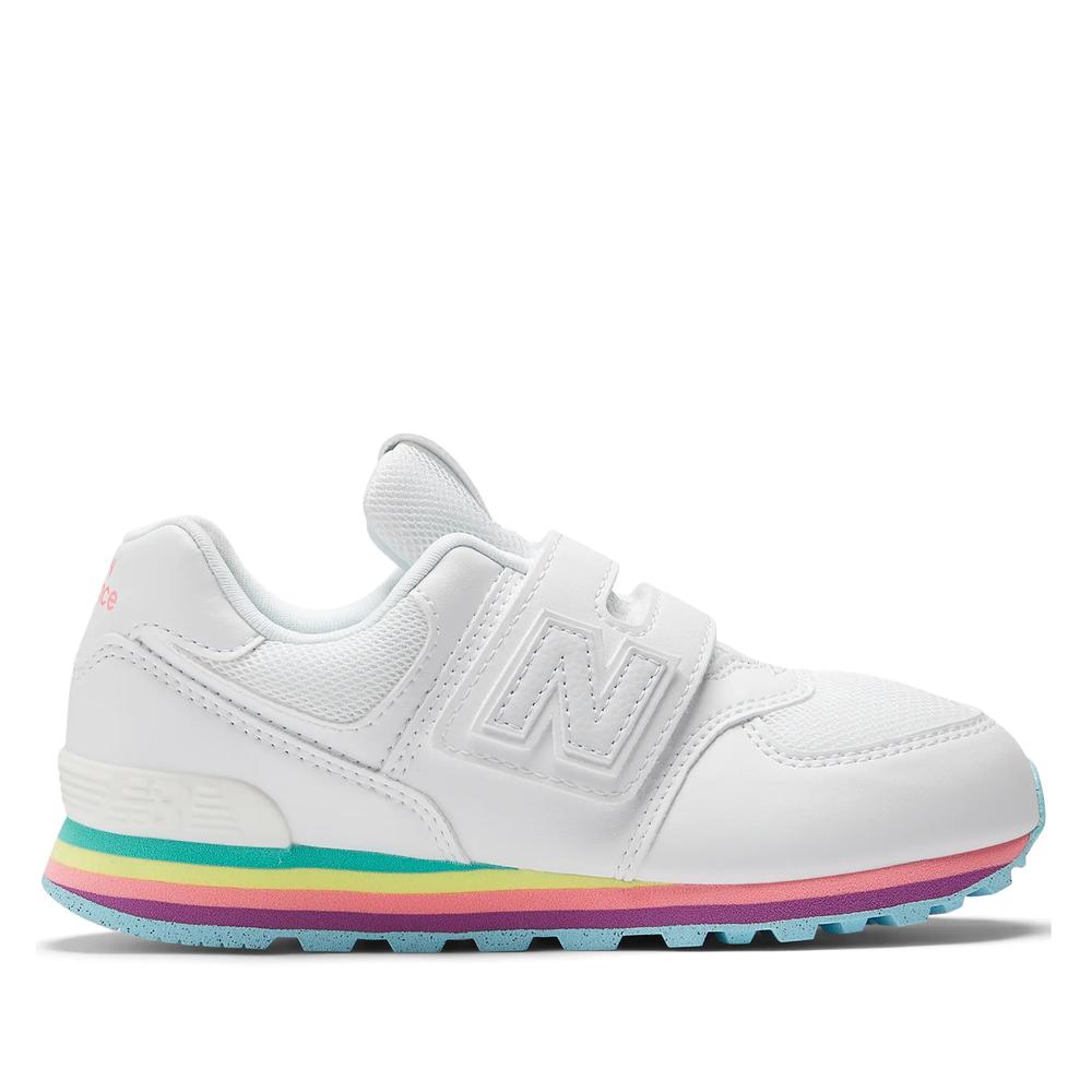 Detské topánky New Balance PV574KIJ - biele