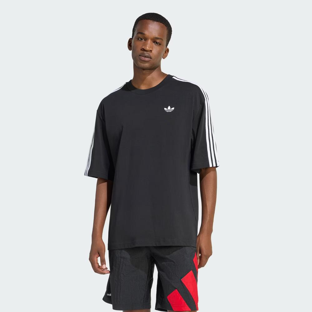 Pánske tričko adidas Originals Adicolor 3-Stripes Oversize KD4095 - čierne