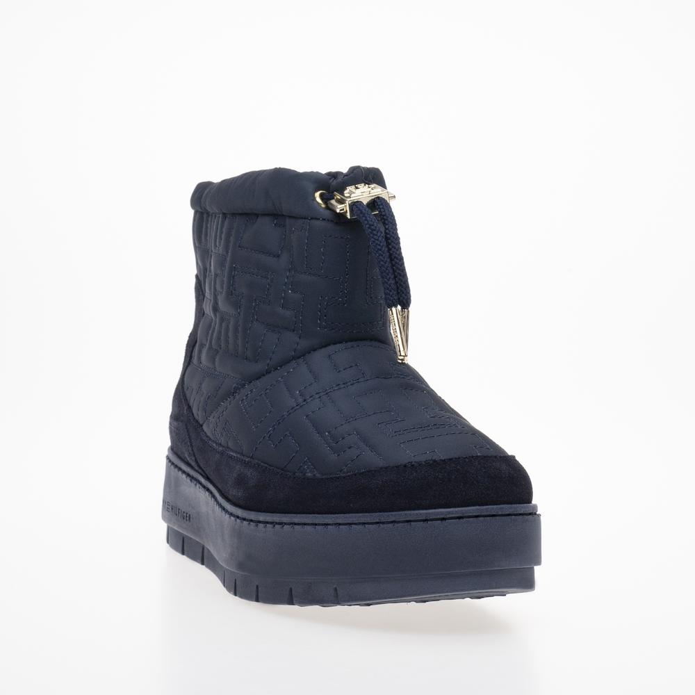 Topánky Tommy Hilfiger Tommy Monogram Snowboot FW0FW07637-DW6 - tmavomodré
