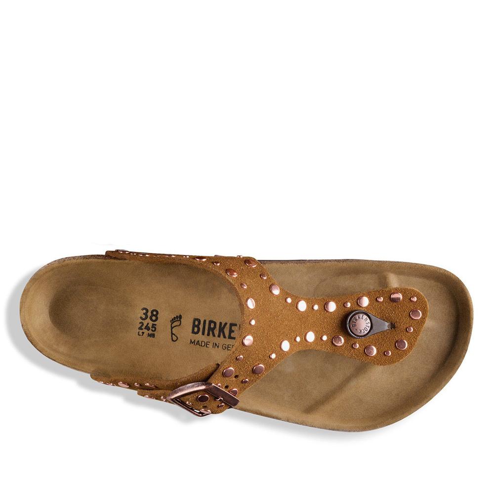 Dámske Žabky Birkenstock Gizeh Rivet 1031649 - hnedé