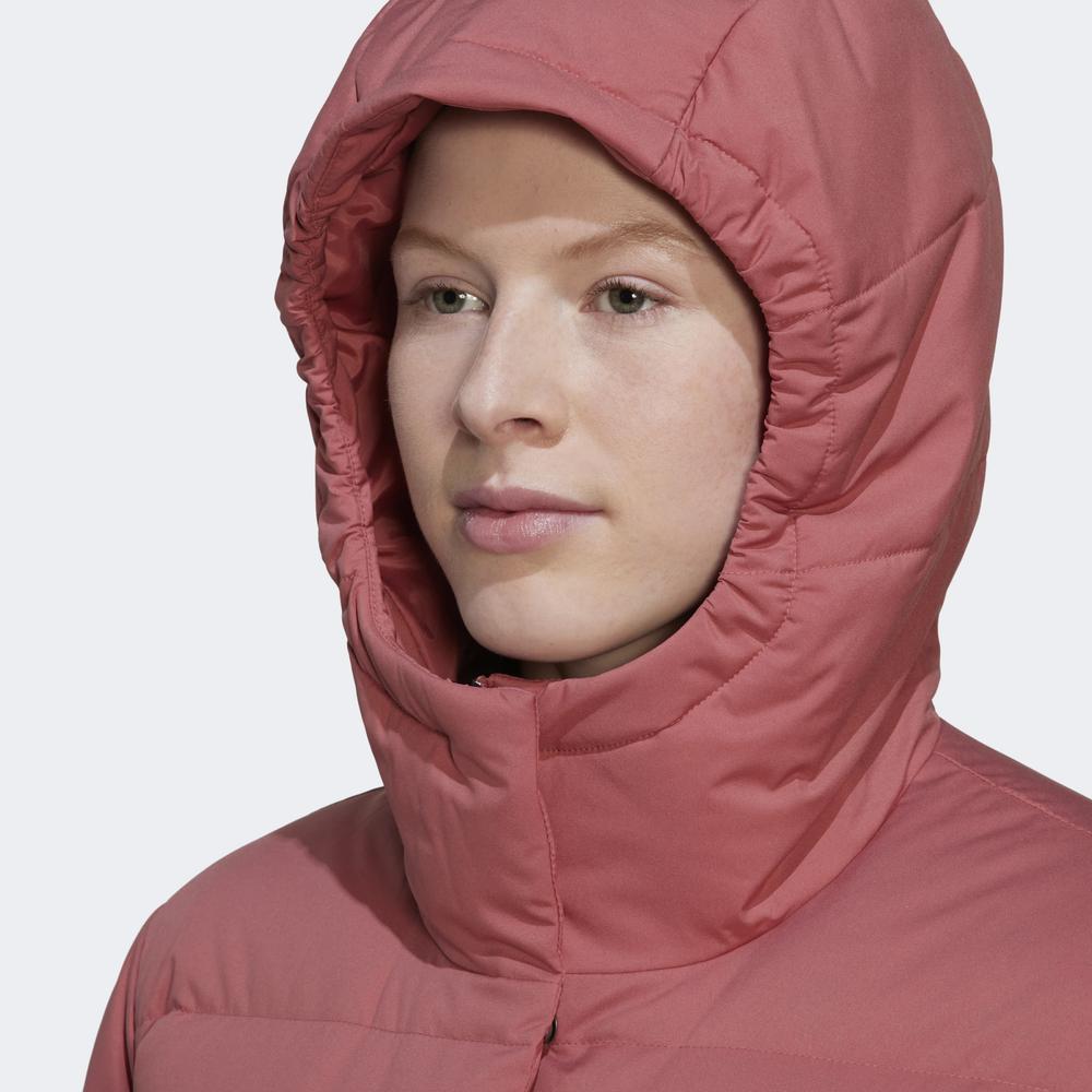 Bunda adidas Helionic Hooded Down HG8745 - červené
