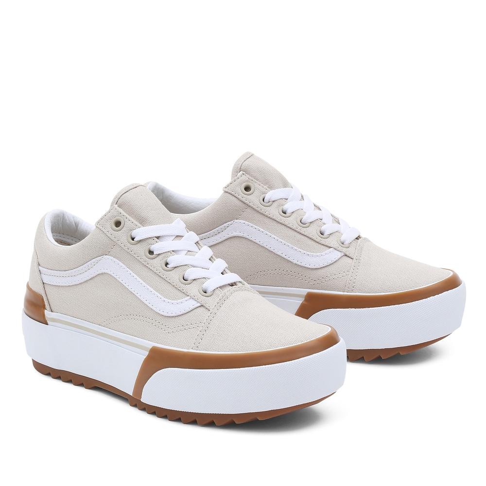 Topánky Vans Old Skool Stacked VN0A4U15BLL1 - béžové
