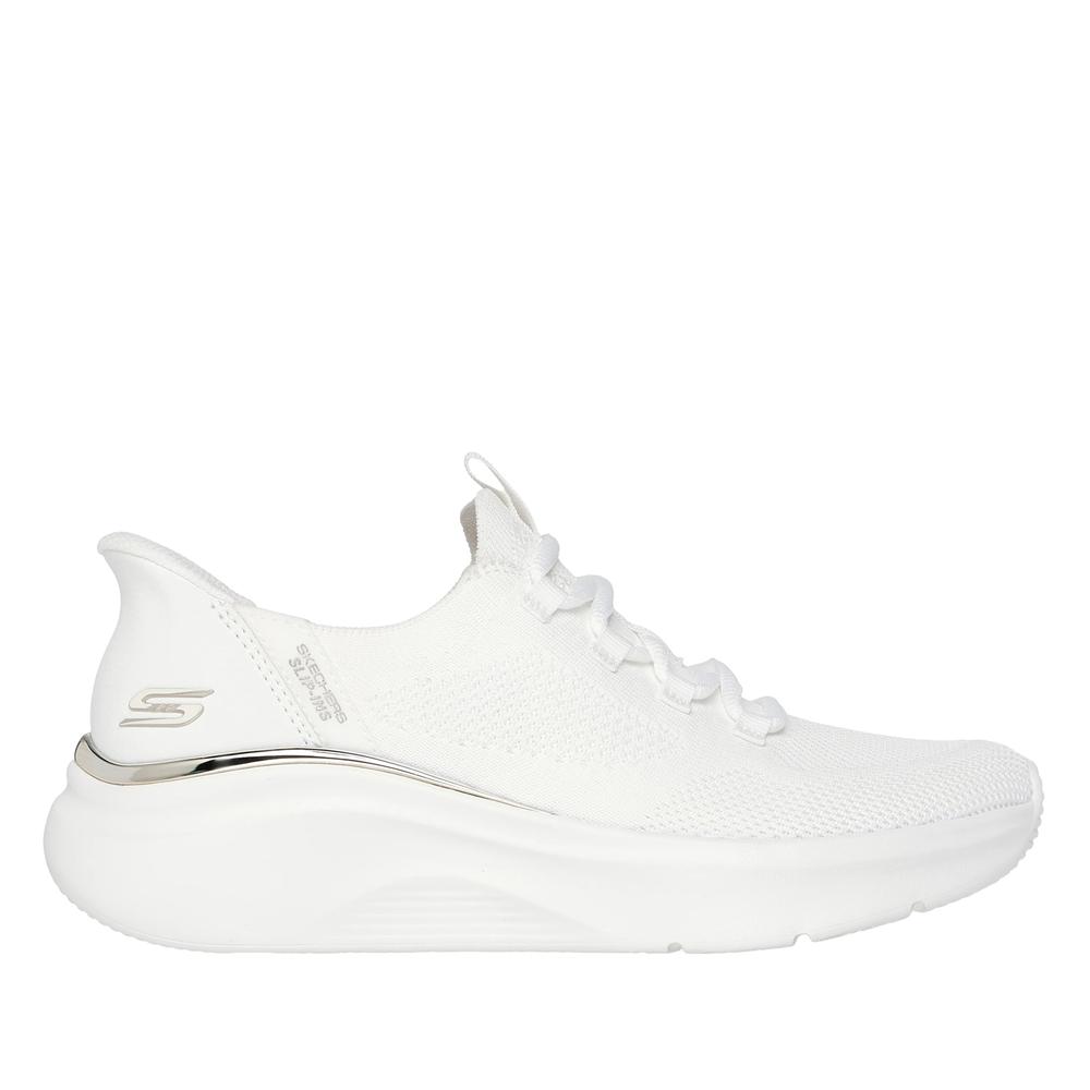 Dámske topánky Skechers Slip-ins Bobs Sport B Love Tru Delight 117617WHT - biele